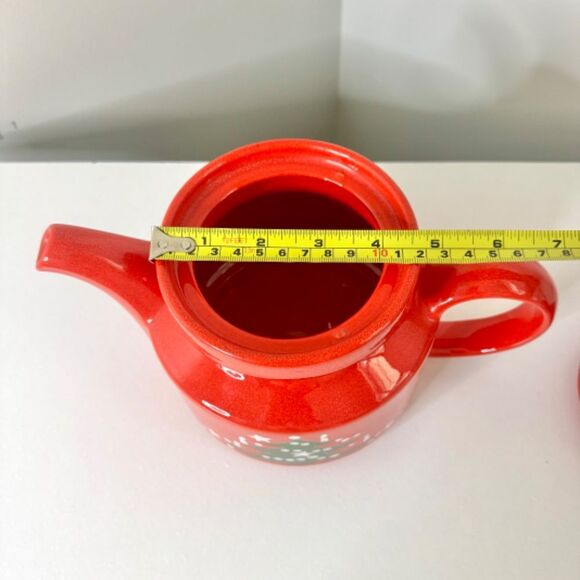 Vintage Waechtersbach West Germany Ceramic Christmas Teapot / Tea Kettle - Picture 9 of 9